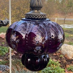 Hollywood Regency, 1960s Purple/Violet Swag Light
